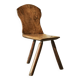 Tripod accent chair Wabi Sabi, hand-carved, 19th century.