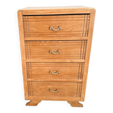 Art Deco chest of drawers in solid oak