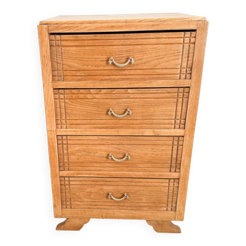 Art Deco chest of drawers in solid oak