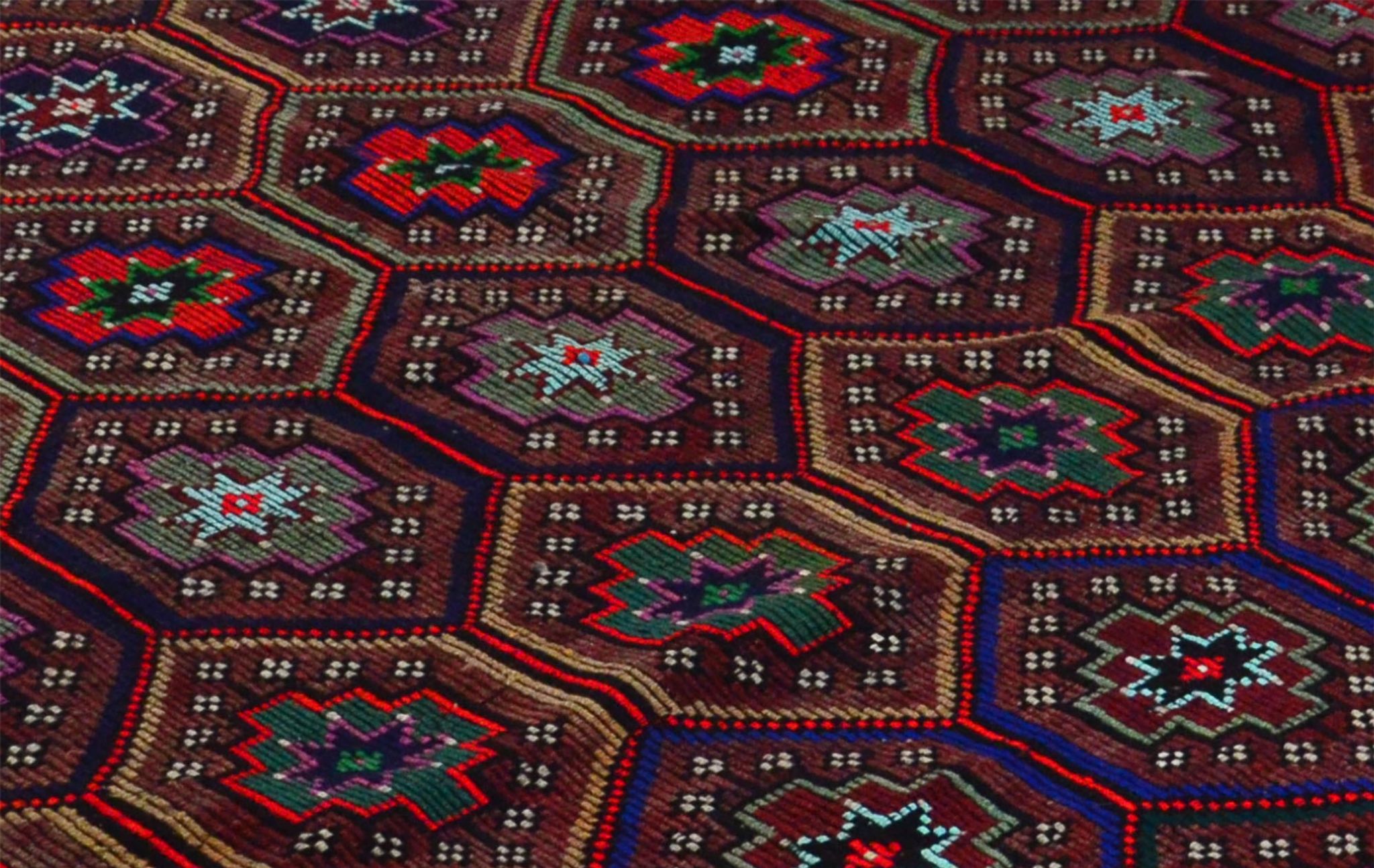 Tapis kilim anatolien fait à la main 318 cm x 193 cm