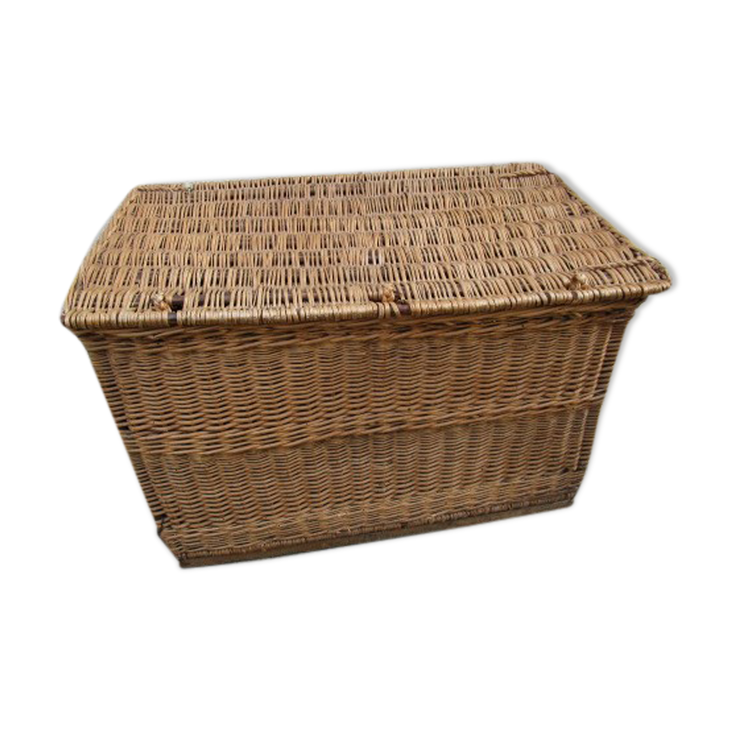 Old wicker trunk