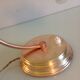Brass bedside lamp and glass silkscreen vintage 50-60 years