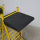 Paire de tabouret de bar italien ajustables jaune laqué et noir