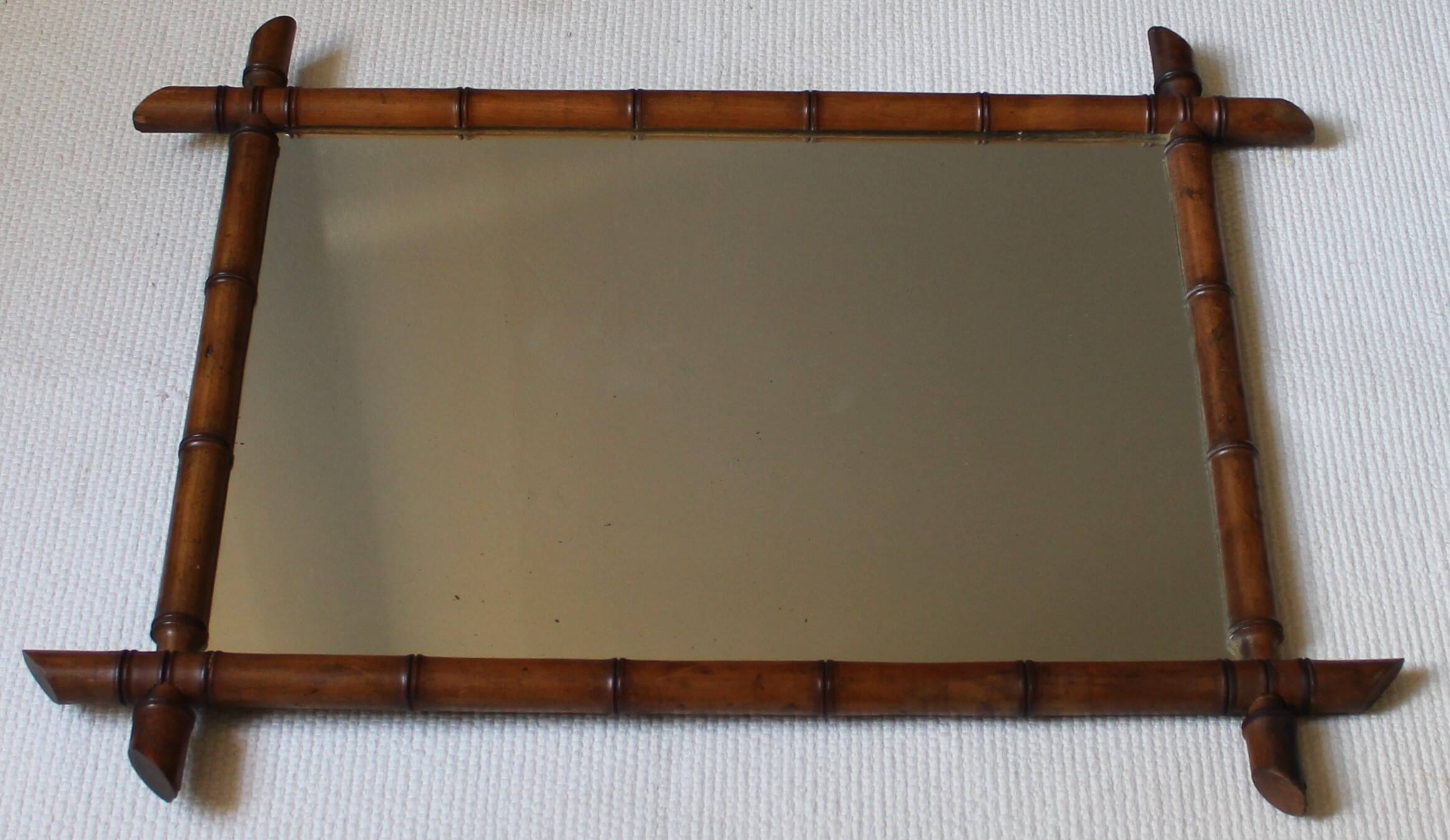 Bamboo mirror 78 x 60 from the 1920s/1930s