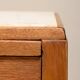 Art Deco Nightstand or Bedside table Oak and Marble, Dutch, 1930s