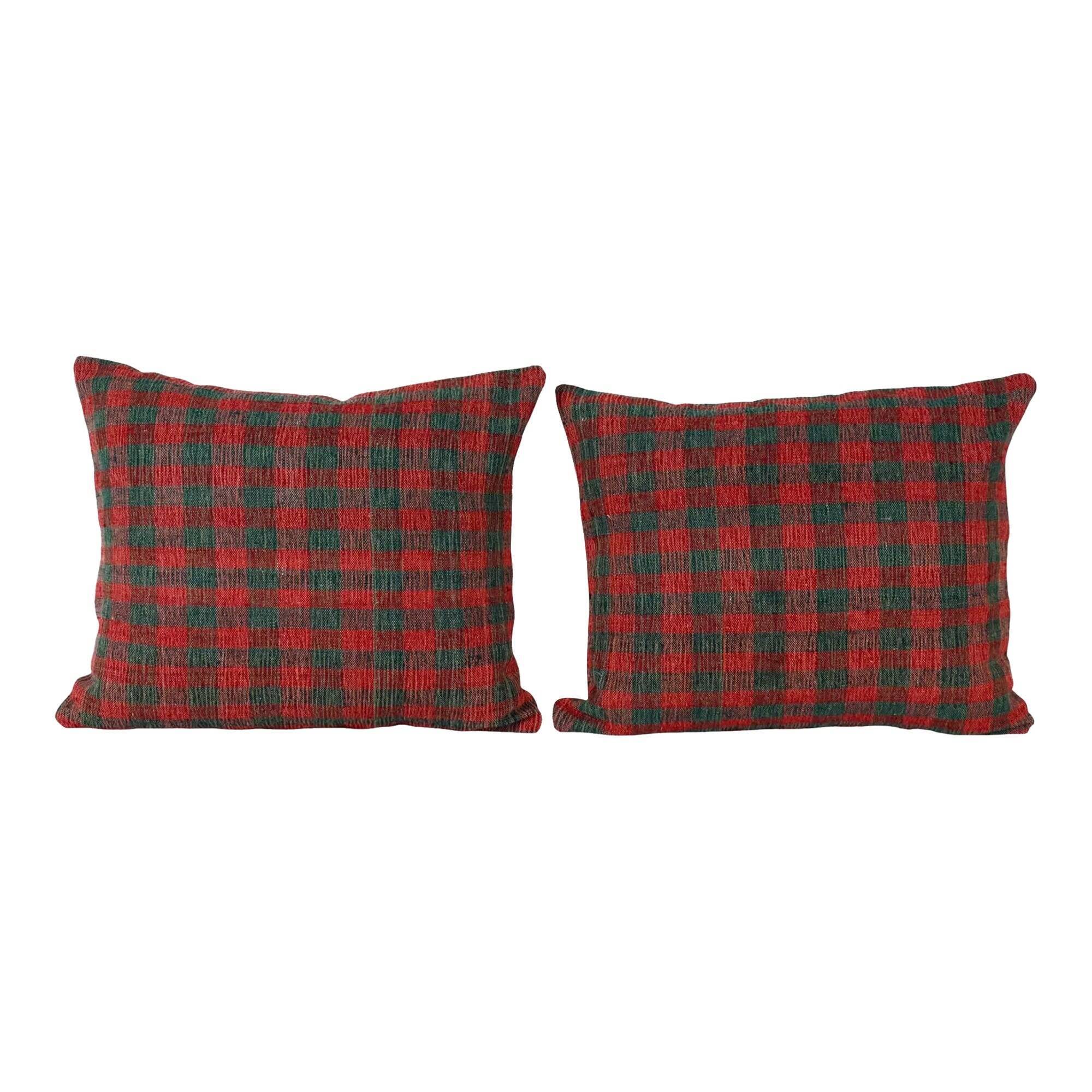 Set of 2 vintage kilim cushion covers 51x61 cm