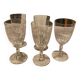6 crystal wine glasses