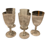 6 verres à vin cristal