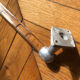 Art Deco towel rack in glass and aluminum