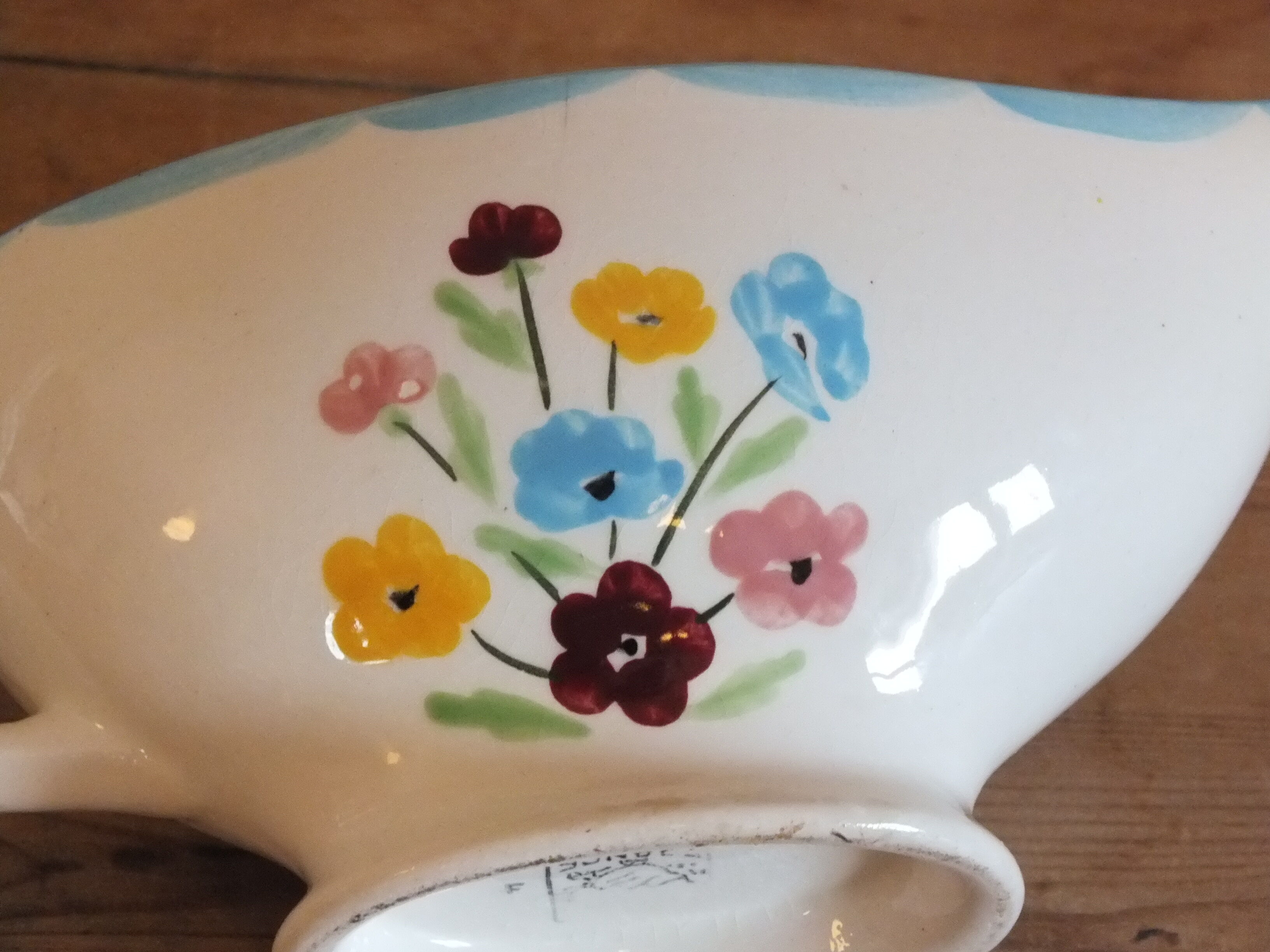 Saucière années 50 Salins modèle Jocelyne - fleurs