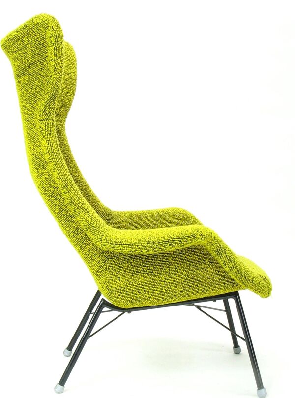 Yellow/Green Wingback Armchair By Miroslav Navratil For Tone, 1960 S