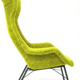 Yellow/Green Wingback Armchair by Miroslav Navratil for tone, 1960 s