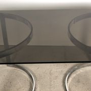 Oval table design hemicylindrical 70's in the taste of Paul Le Geard
