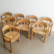 Vintage Danish Set of Eight Rainer Daumiller Wooden Dining Chairs, 1970s