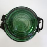 Old green glass jar, "DURFOR"