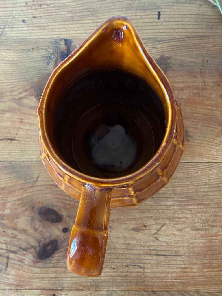 Vintage brown water pitcher from the 60s/70s