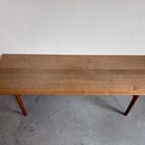 Table basse vintage Hans J Wegner en chêne