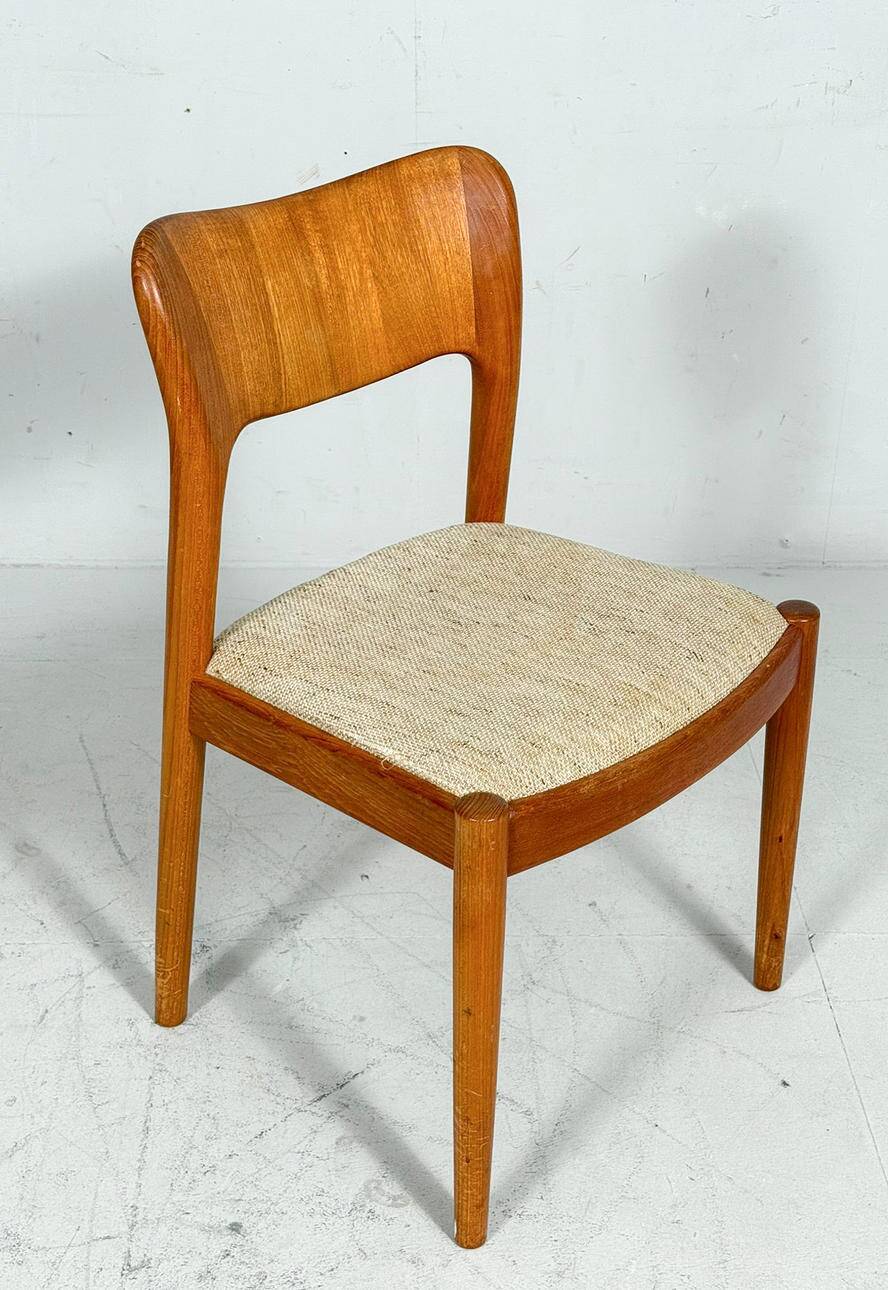 Niels Koefoed for Hornslet, 4 chairs / dining chairs, model '177', teak, 1960s, Denmark.