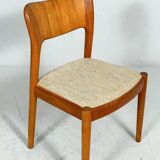 Niels Koefoed for Hornslet, 4 chairs / dining chairs, model '177', teak, 1960s, Denmark.