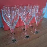 6 crystal glasses from Lorraine in the original box.