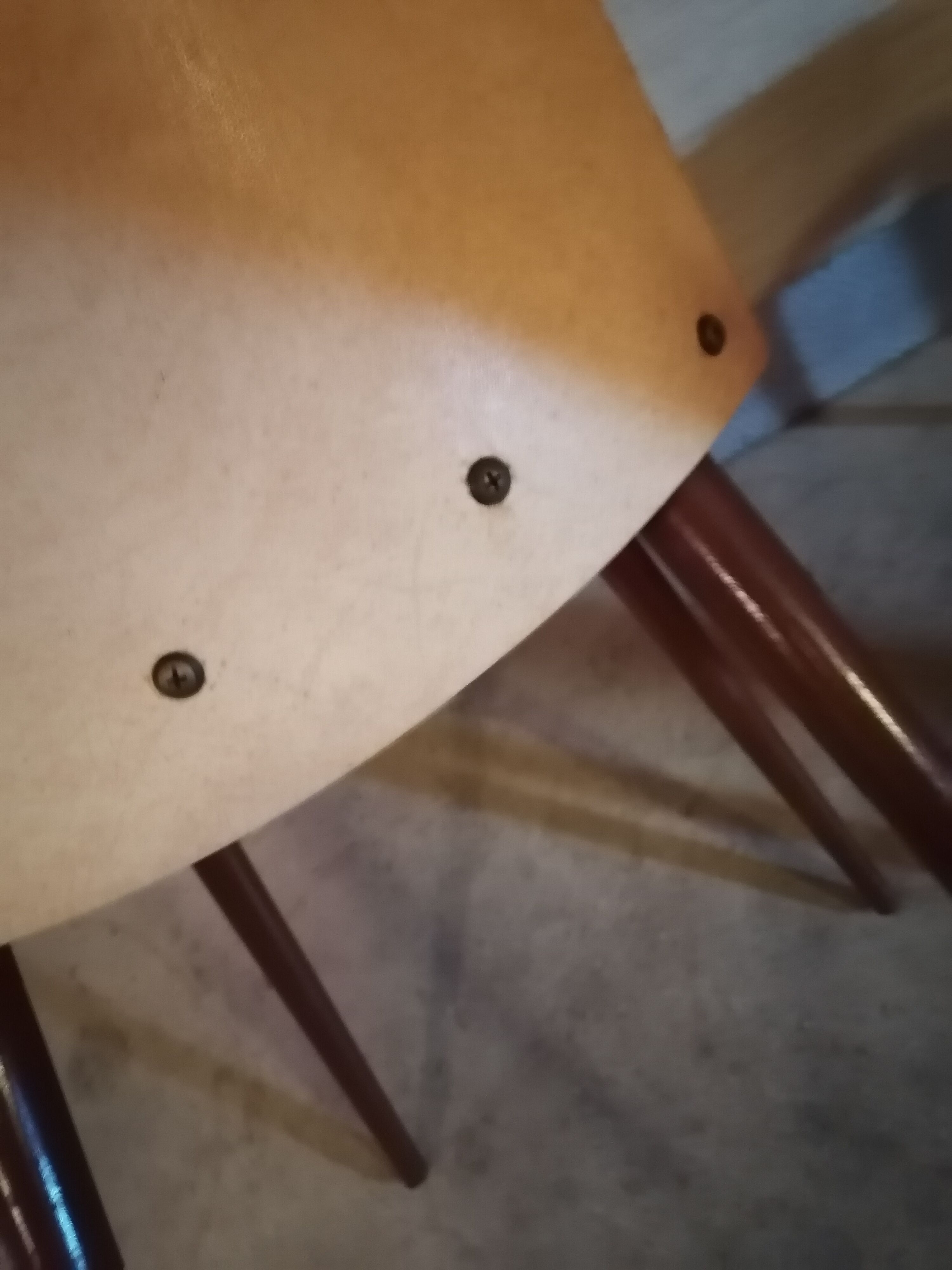 Lot of 2 chairs Scandinavian style 1960 50 Skai marble cream