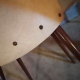 Lot of 2 chairs Scandinavian style 1960 50 Skai marble cream