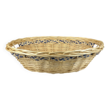 Oval wicker basket beige color