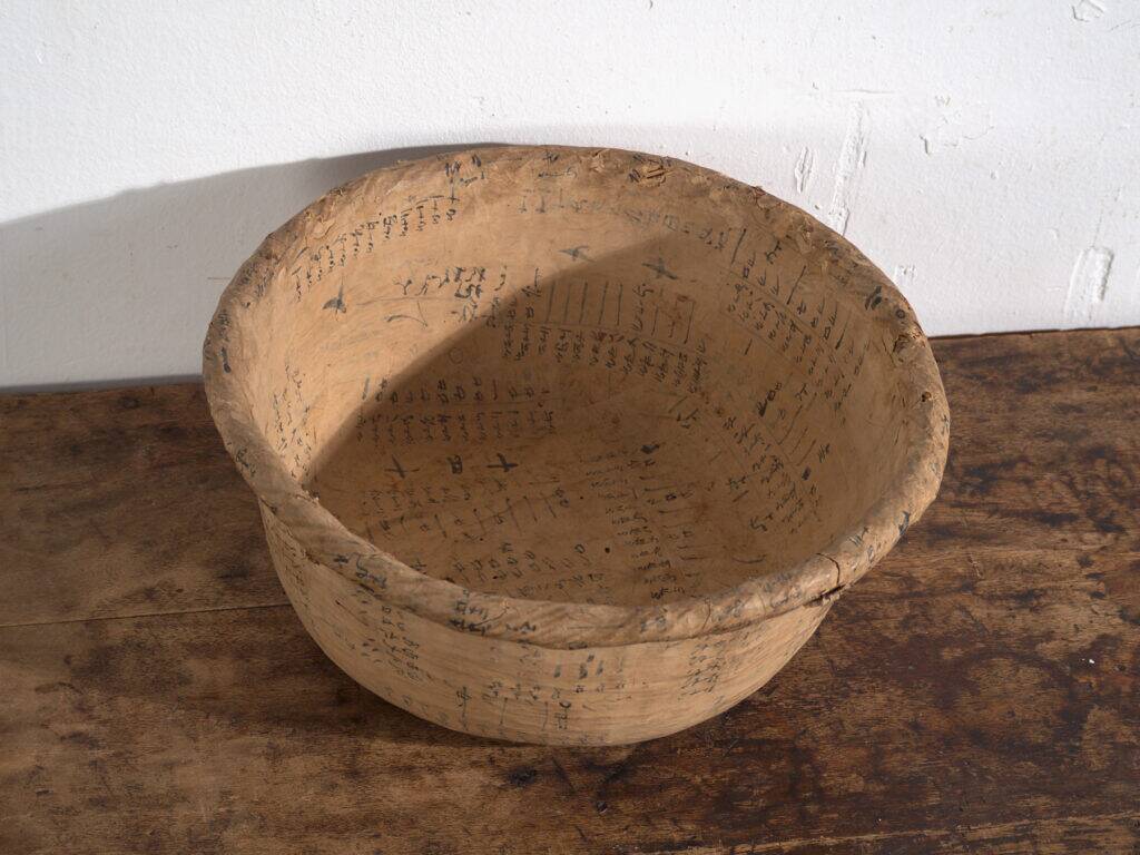 Coupe ancienne japonaise de comptes en papier washi – Japon, vers 1920