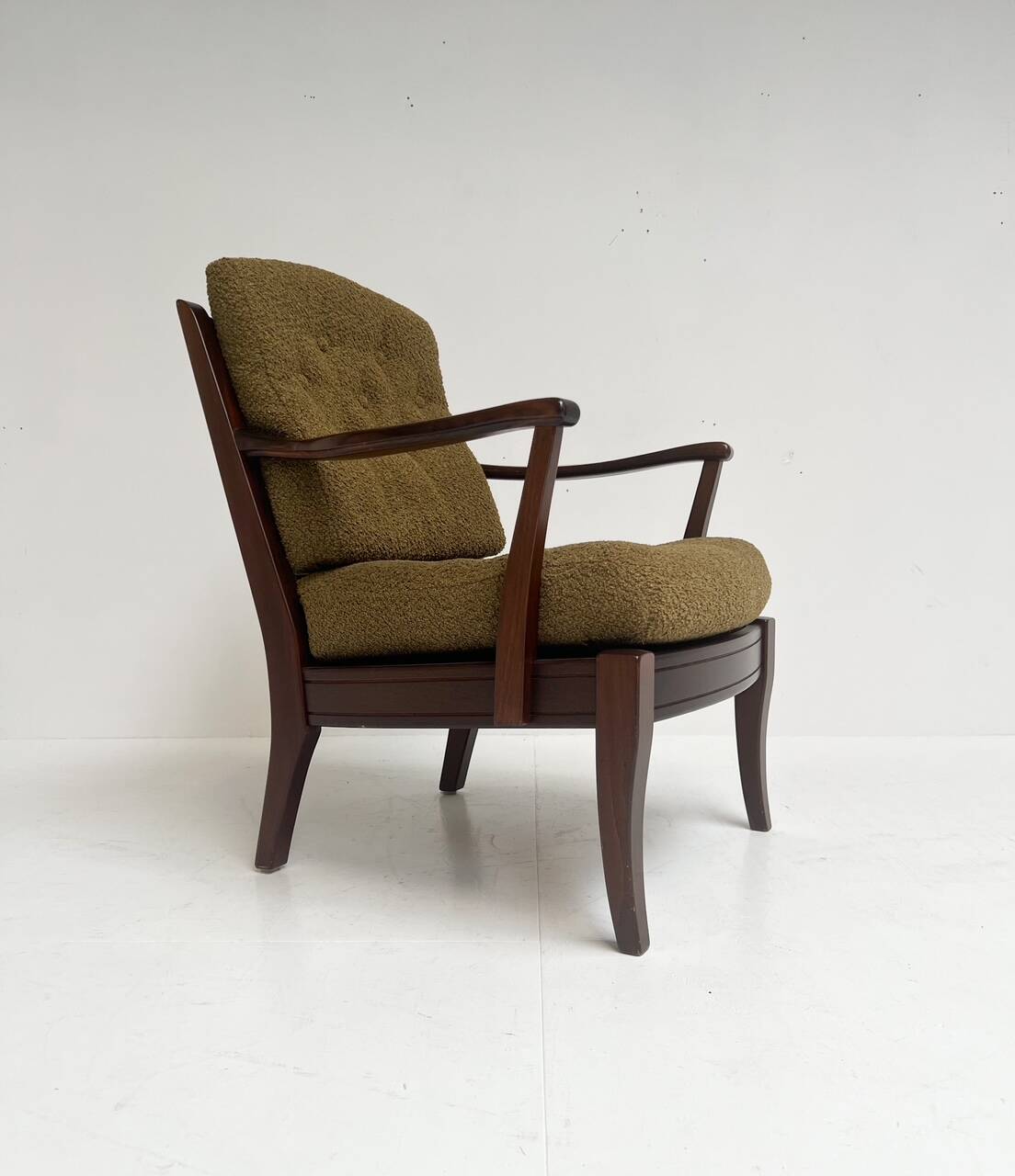 Re-upholstered Swedish arm chair bij Engens Mobelfabrik, 1970s