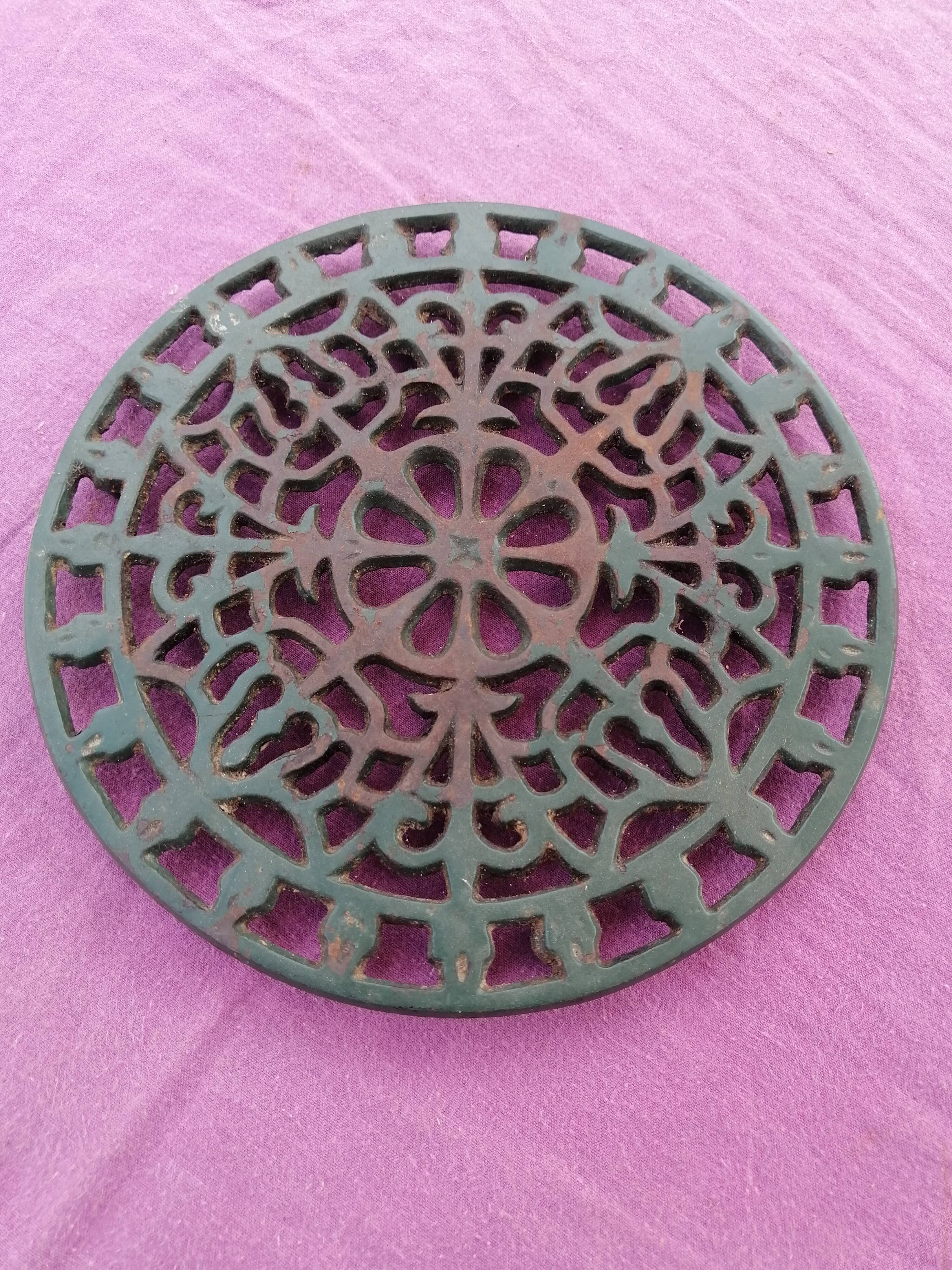 Vintage cast iron underside