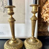 Pair of bronze candlesticks
