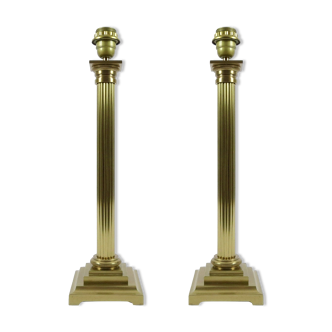 Set of 2 Belgian neoclassic table lamps, 1970s