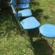 Lot of chairs and blue rockabilly stools
