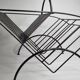 Vintage magazine holder in steel and perforated metal