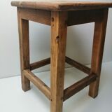 Old farm or workshop stool in oak