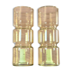 2 Fitz model lamps in yellow glass, Habitat edition.