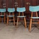 Série de 4 chaise bois Ton 1960