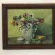 Oil on panel bouquet signed