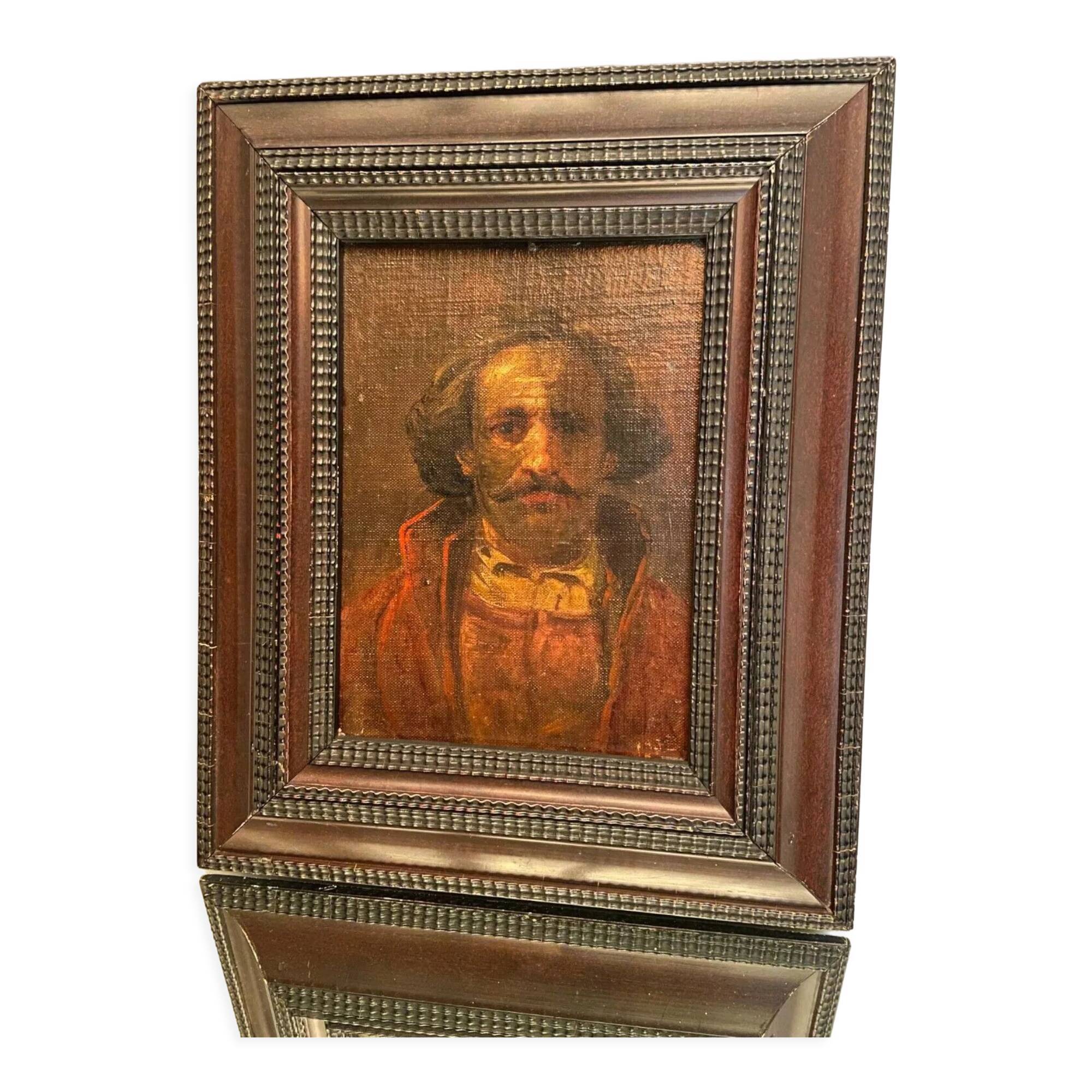 Oil painting on canvas Russian school late 19th century with portrait of a man Riabouchkine