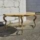 French Vintage Onyx Marble Bronze Coffee Table Style Louis XV 60s