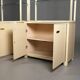1970s Pierre Vandel Display Cabinet Shelving Cream and Brass
