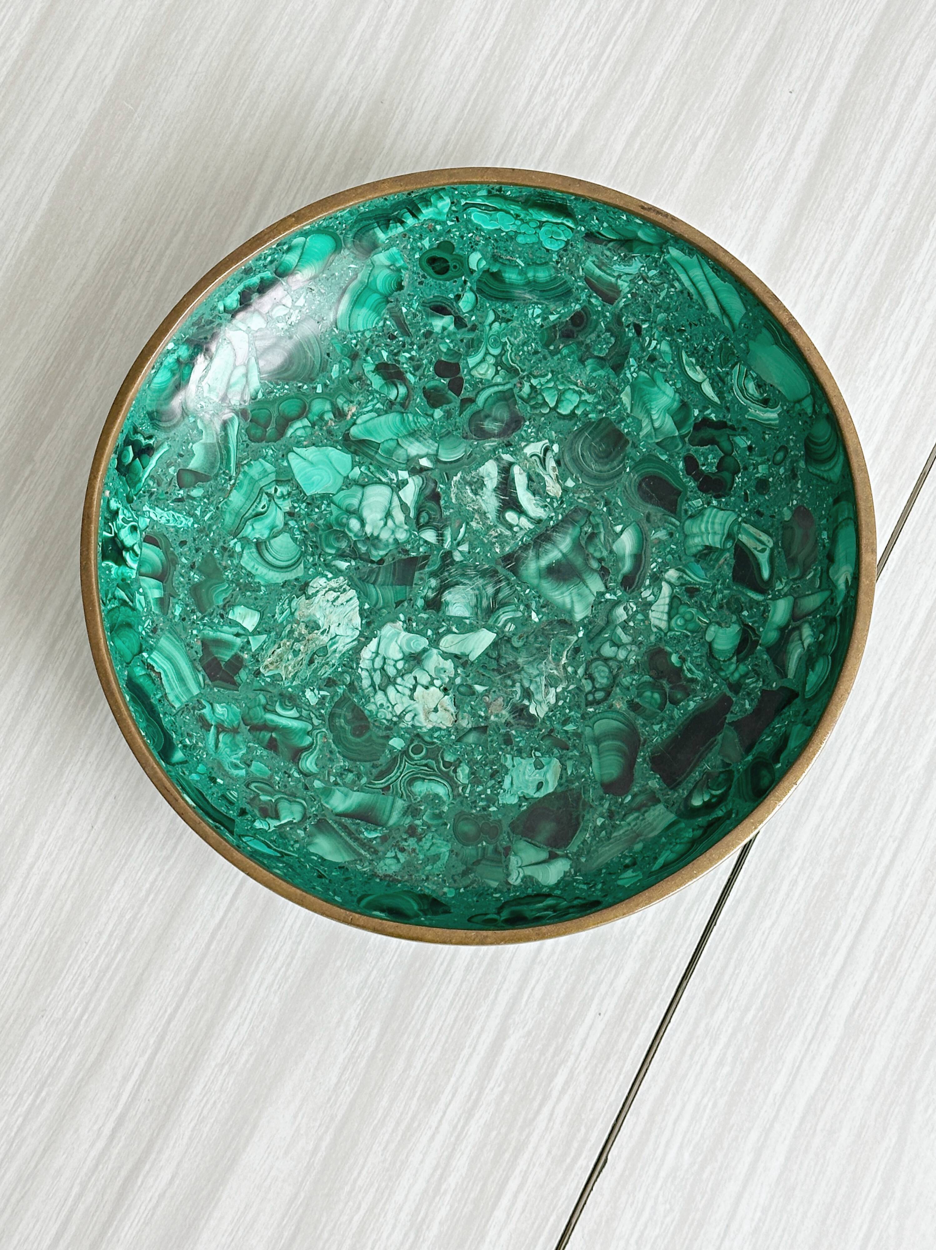 Malachite bowl for fruits or centrepiece.