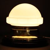 1920s Secession Brass and Glass Table lamp, Czechoslovakia