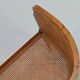 Vintage caned basket bench, 1950s