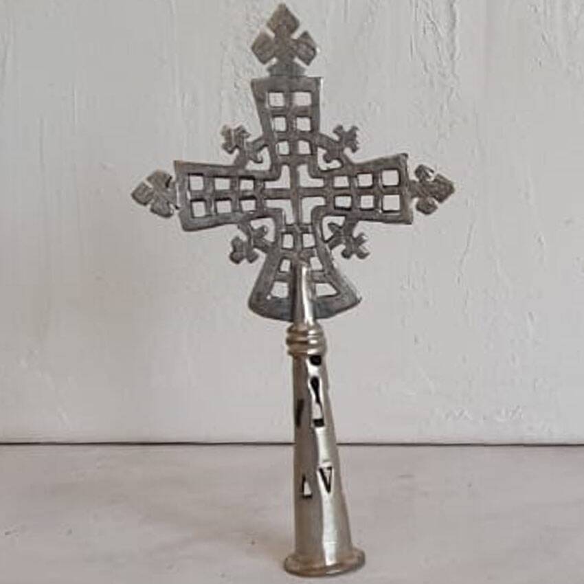Small Ethiopian Coptic processional cross