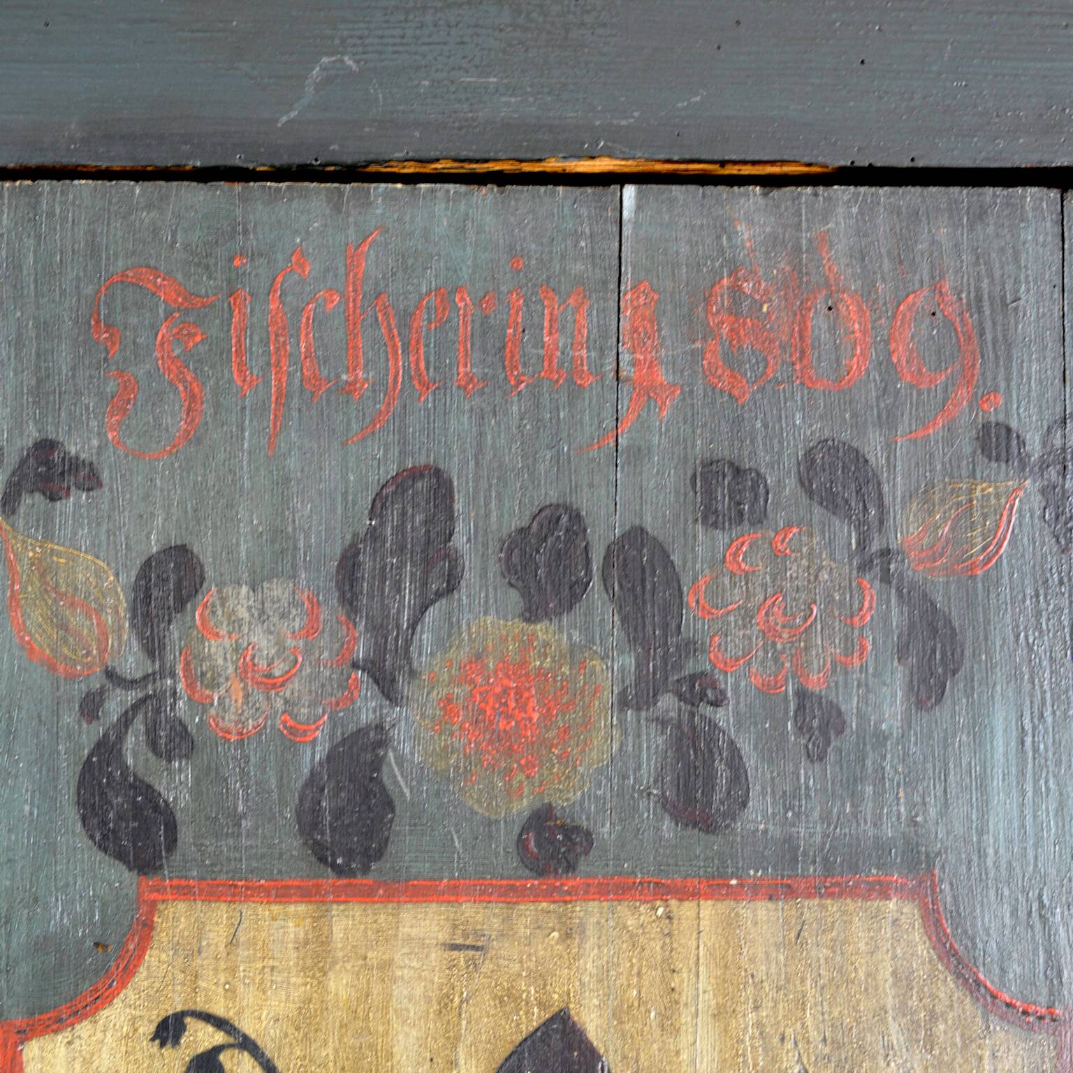 German folk art bridal armoire, 1809