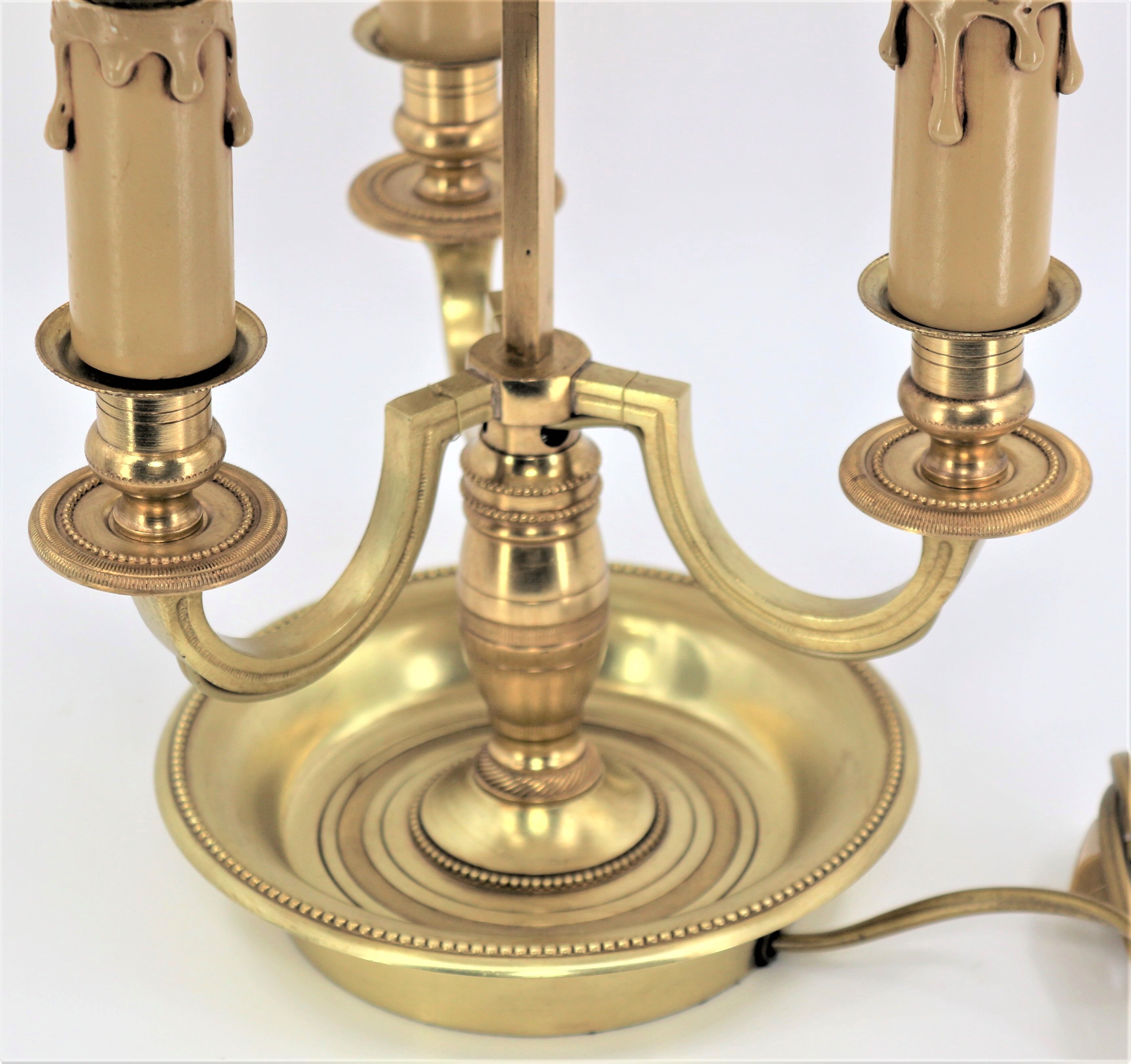 golden massive bronze bouillotte lamp