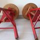Paires de tabourets rehaussables d'artiste peintre