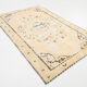5x8 beige tones wool classic vintage rug 253x166cm