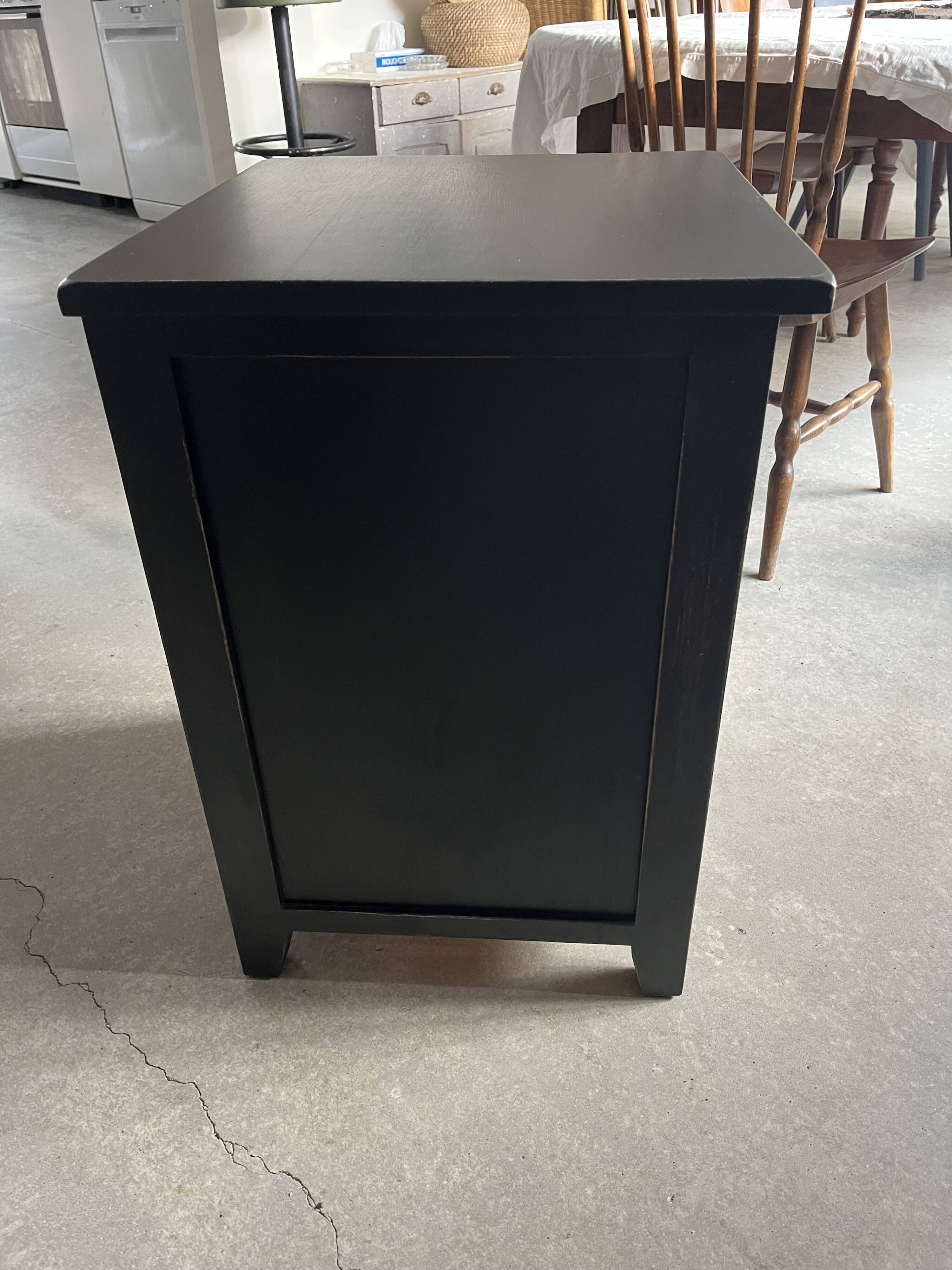 Black bedside table